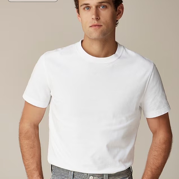 J crew Relaxed premium-weight cotton no-pocket T-shirt white - Picture 3 of 5
